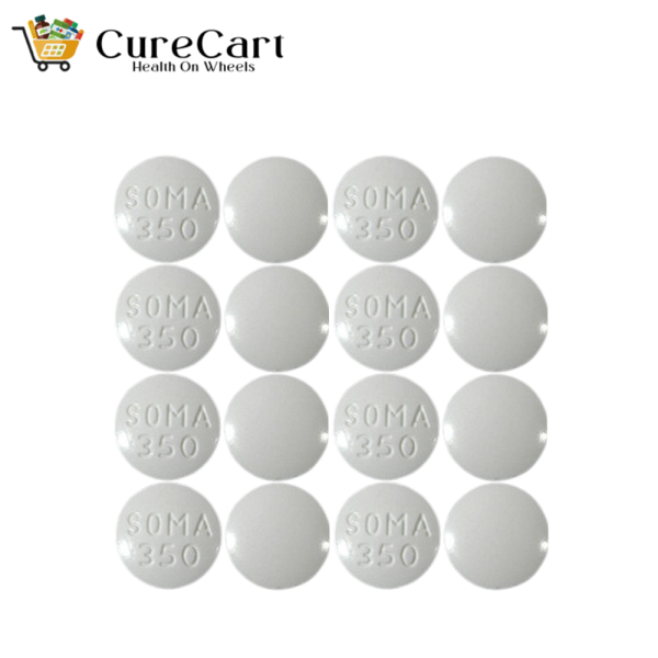 Soma 350mg for effective muscle pain relief. Trusted medication for muscle relaxation, available for secure purchase at CureCart.